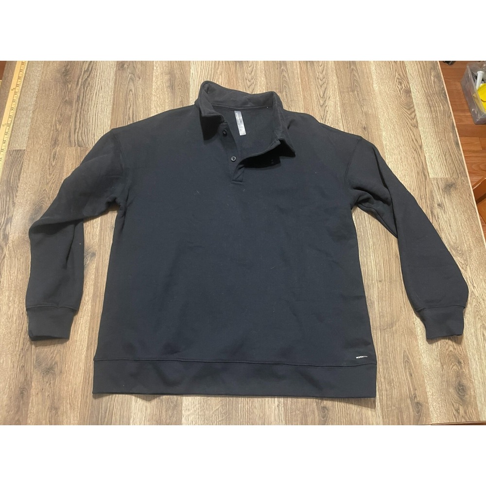 MONDETTA Shirt, Men's Size XL, Black, Polo, Long Sleeve, Collared